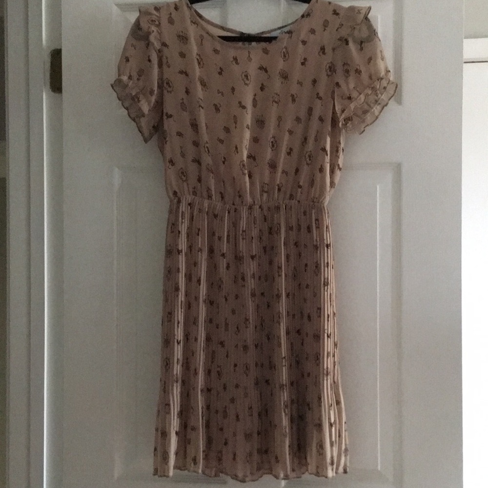 Cat & vintage style print dress 🐱